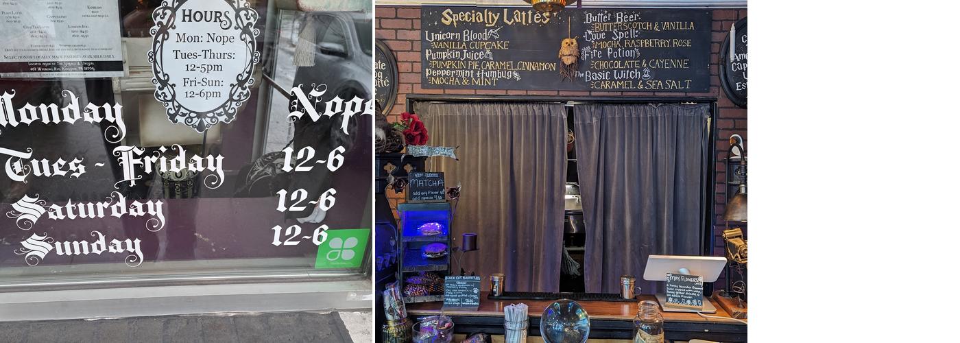 Steamy Hallows Coffee Potion Menu