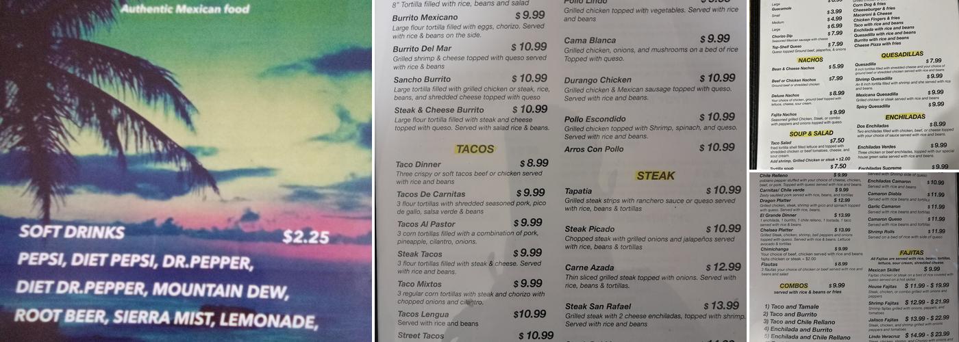Lindo Veracruz Menu