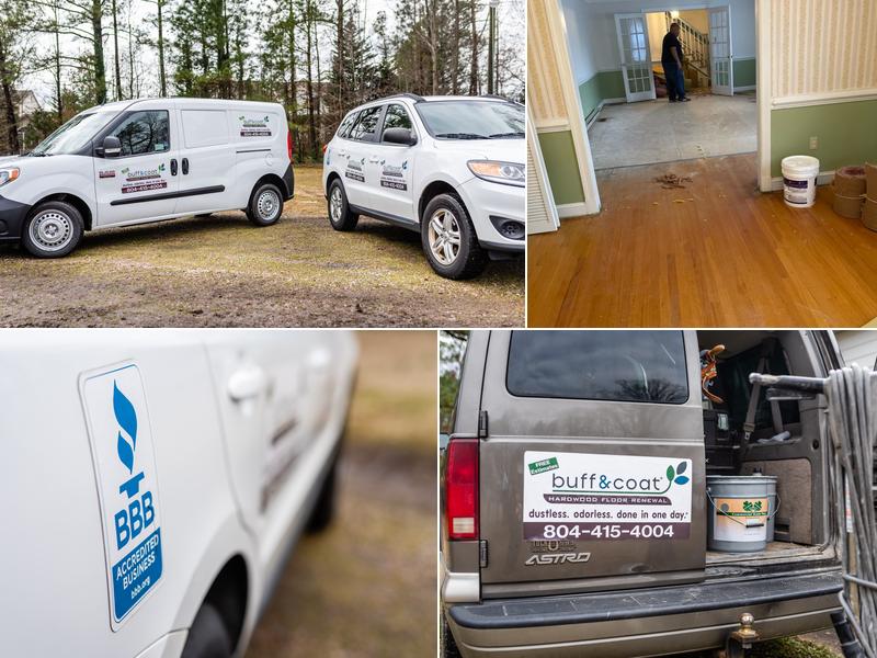 Buff and Coat Hardwood Floor Refinishing