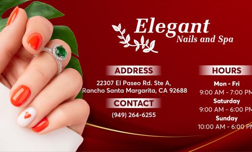 Elegant Nails & Spa 22307 El Paseo # A, Rancho Santa Margarita California 92688