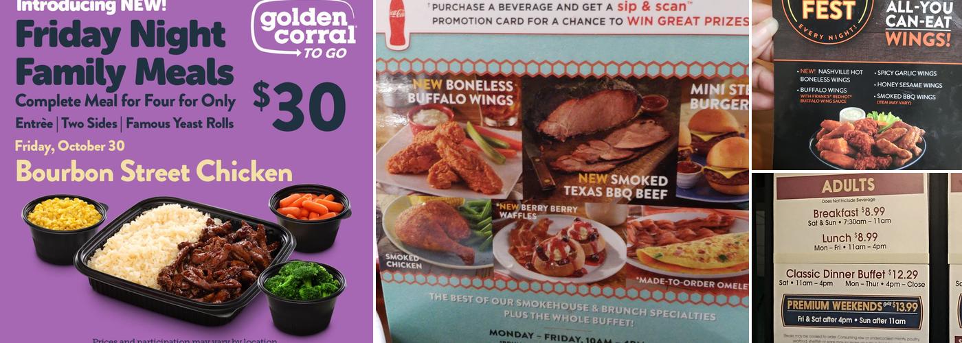 Golden Corral Buffet & Grill Menu