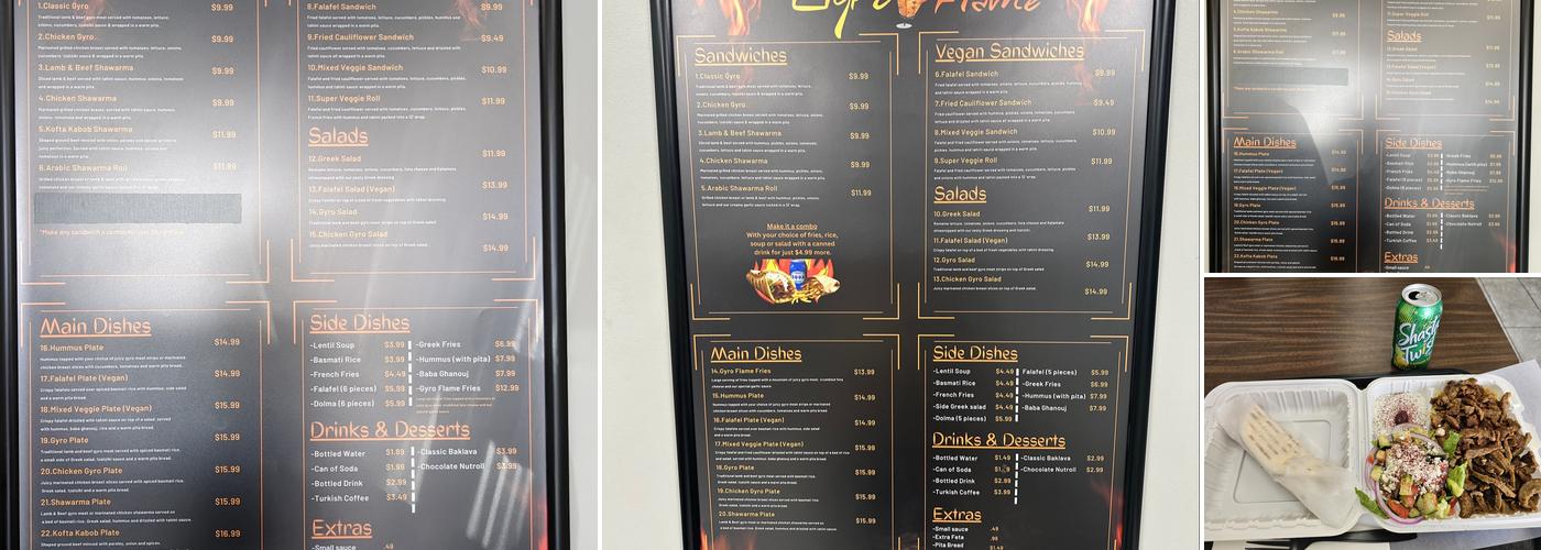 Gyro Flame Menu