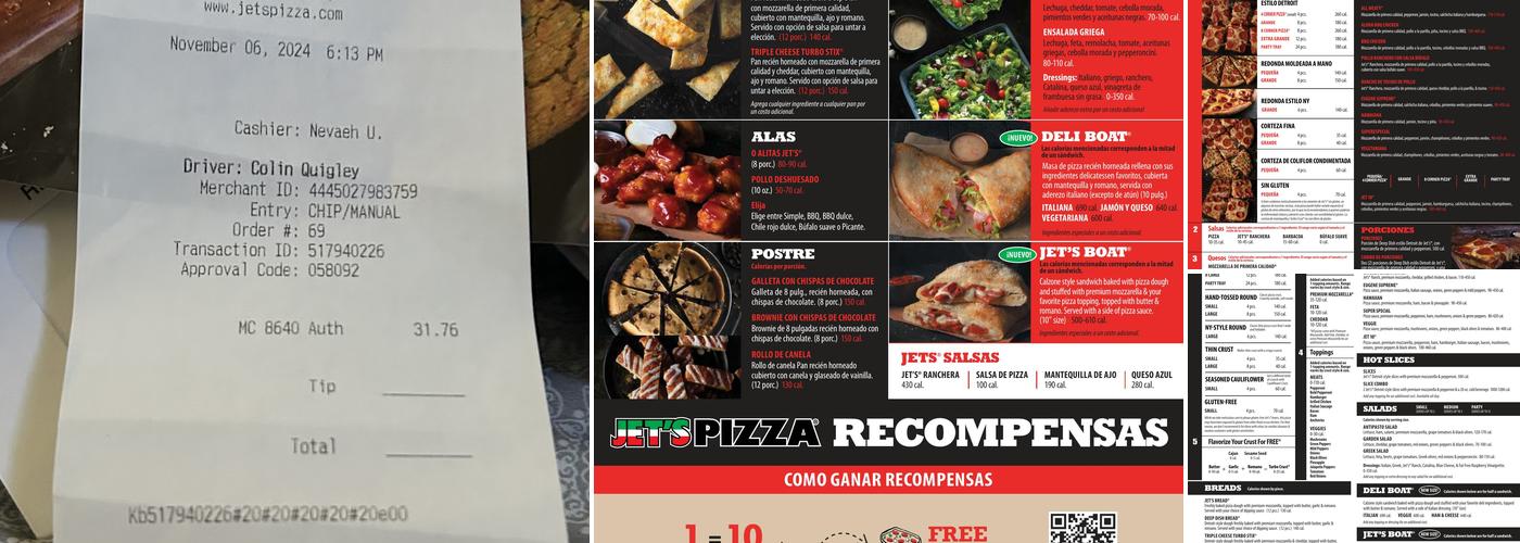 Jet's Pizza Menu