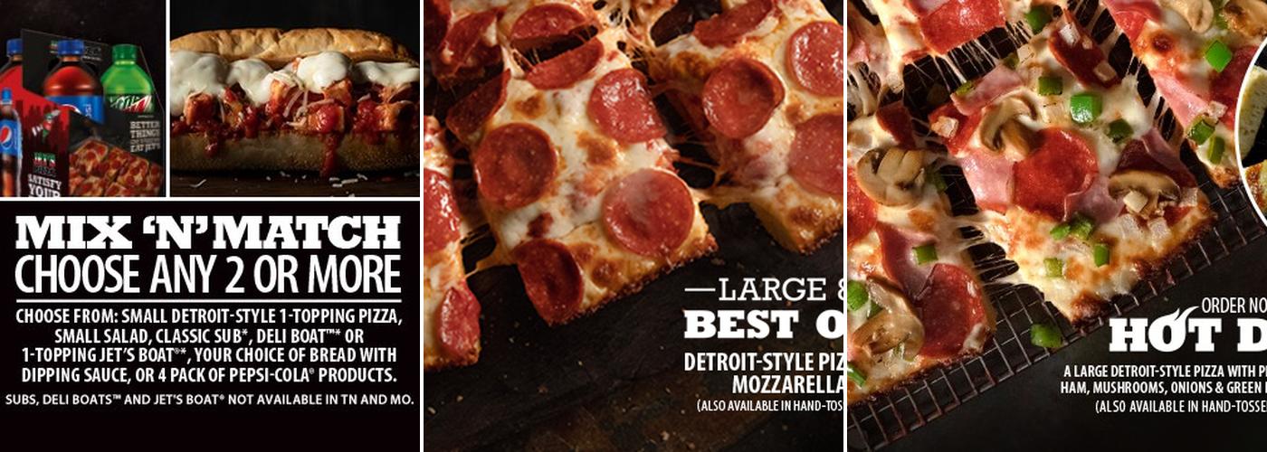 Jet's Pizza Menu
