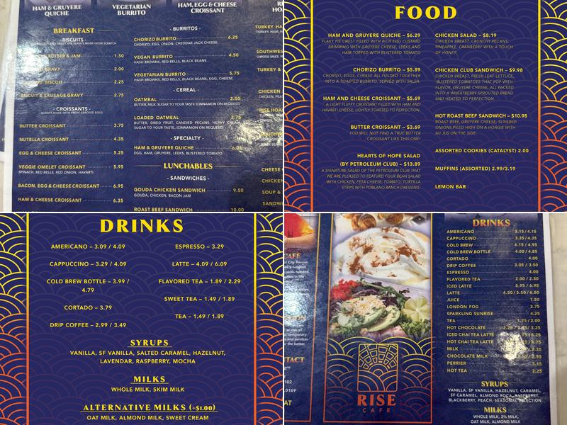 Rise Cafe Menu