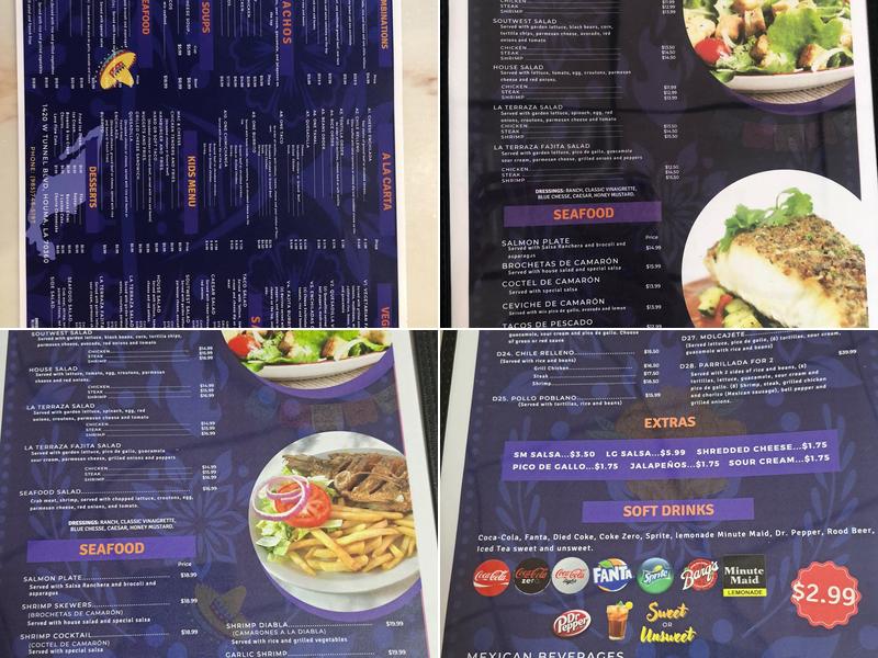 La Terraza Restaurant Menu