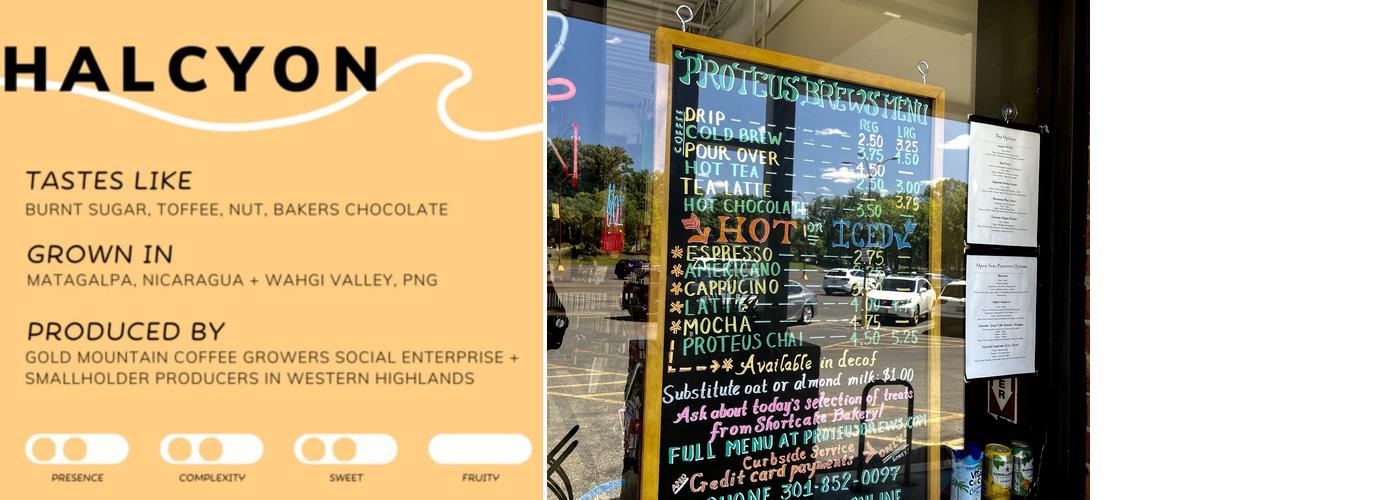 Proteus Brews Menu