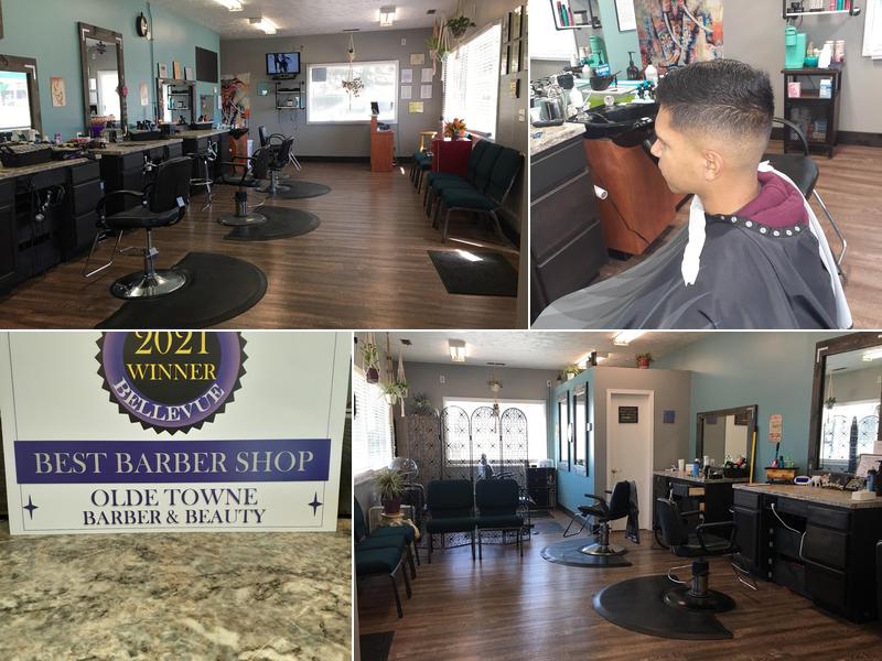Bellevue's Olde Towne Barber and Beauty.