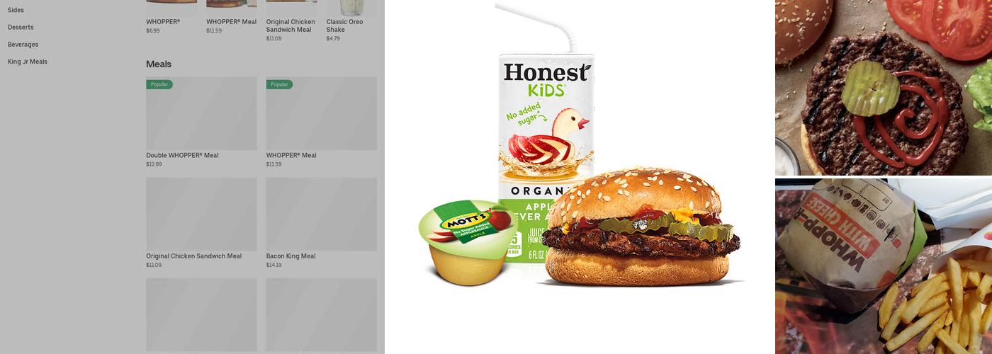 Burger King Menu