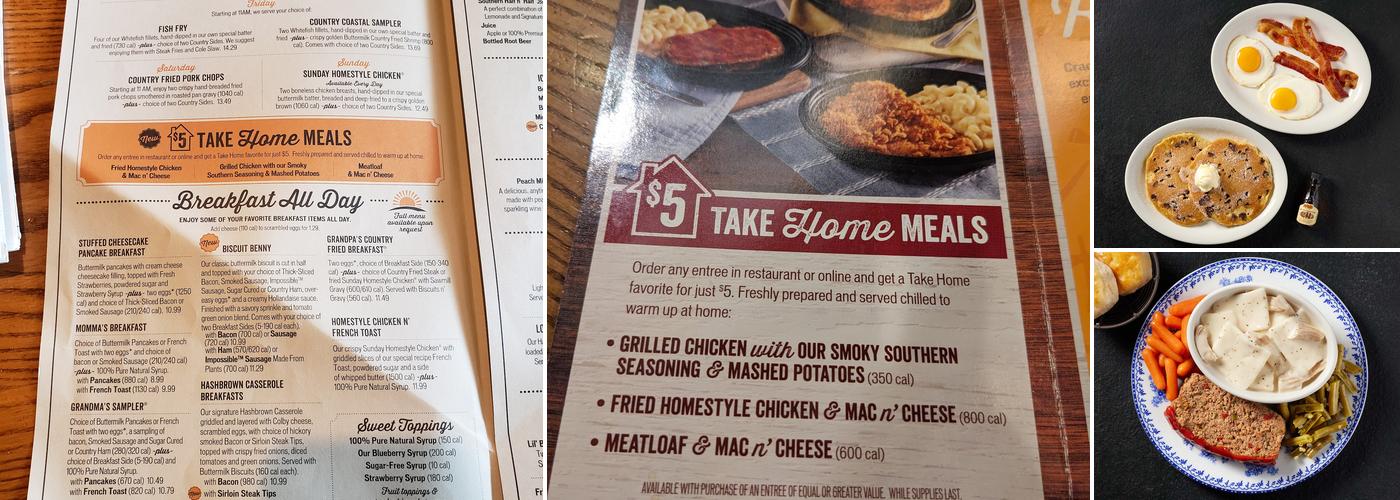 Cracker Barrel Old Country Store Menu