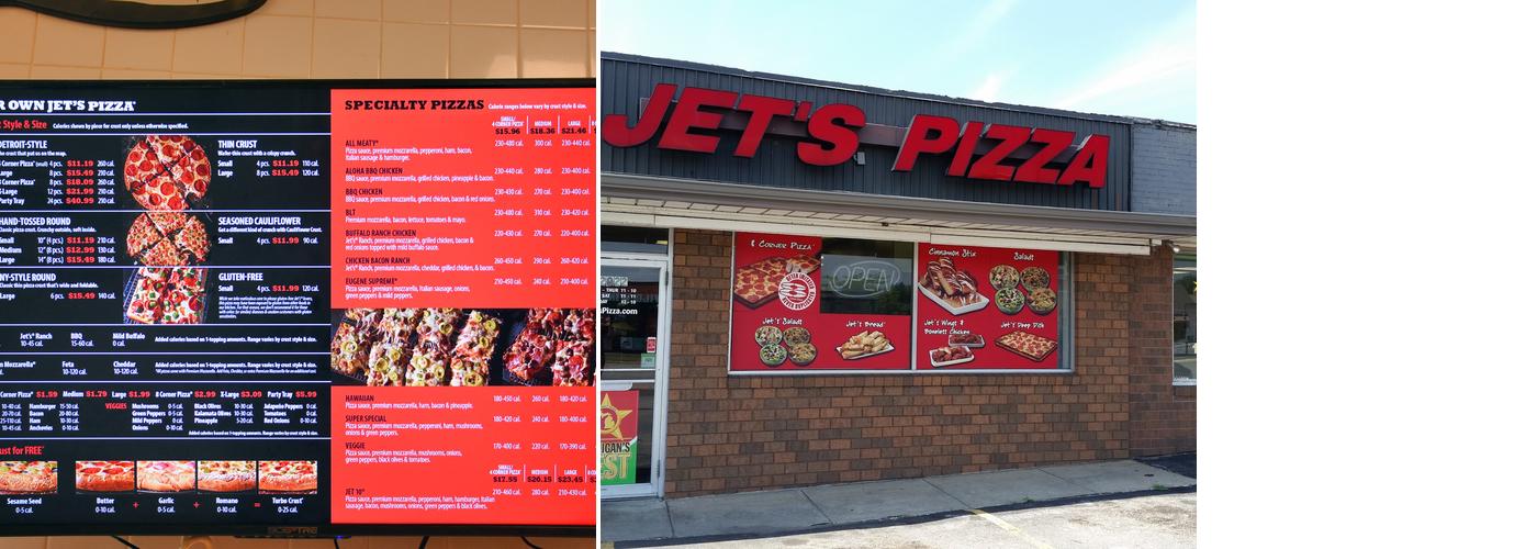 Jet's Pizza Menu