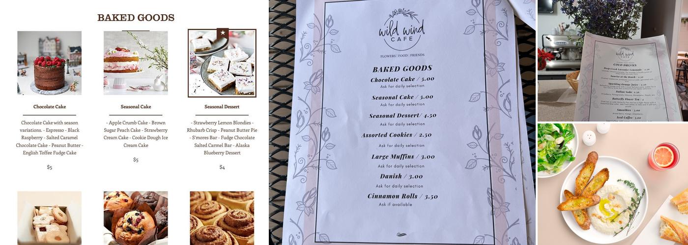 Wild Wind Cafe Menu
