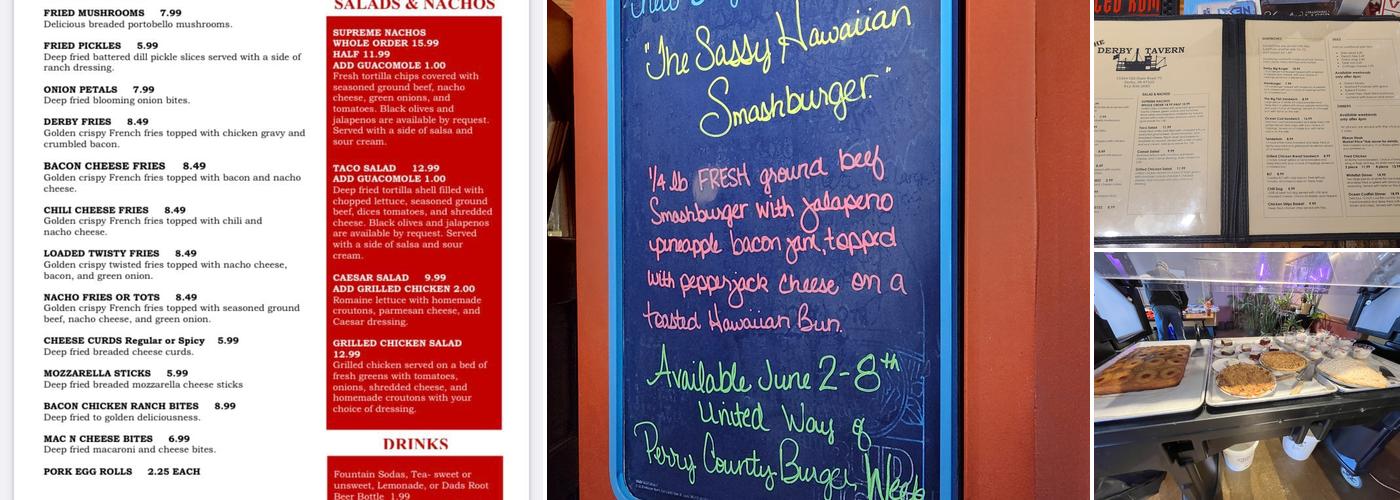 The Derby Tavern Menu