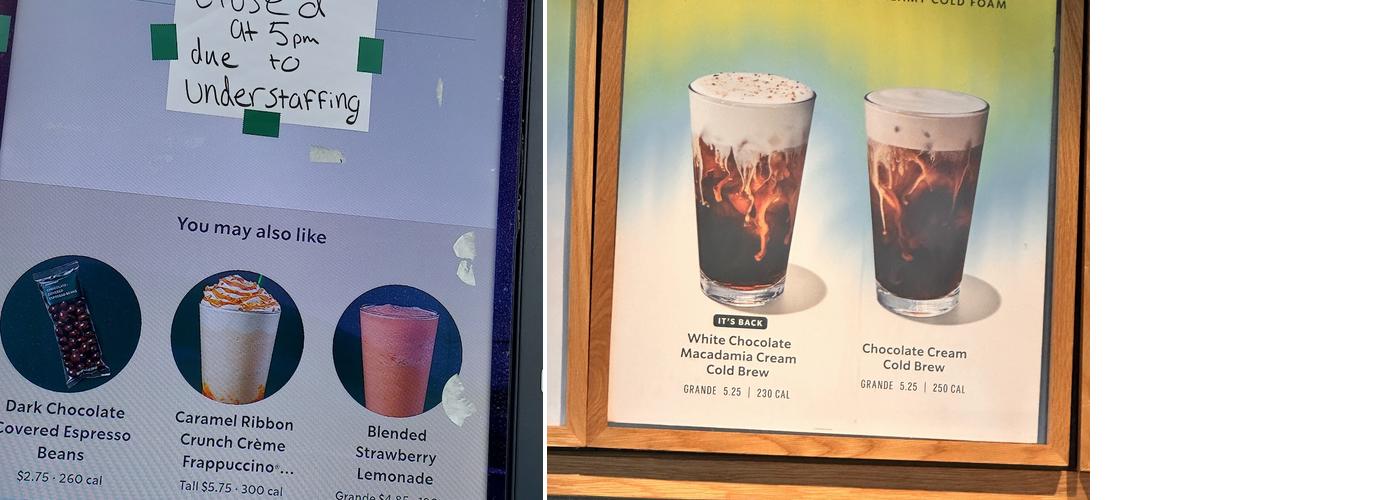 Starbucks Menu