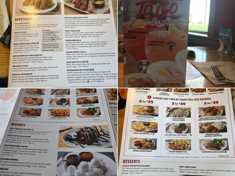 Applebee's Grill + Bar Menu