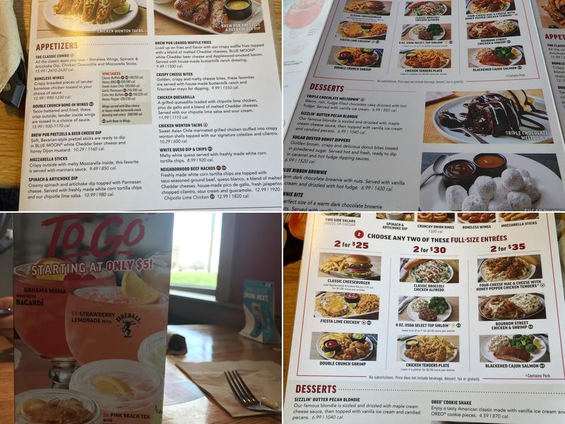 Applebee's Grill + Bar Menu