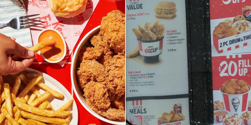 KFC Menu