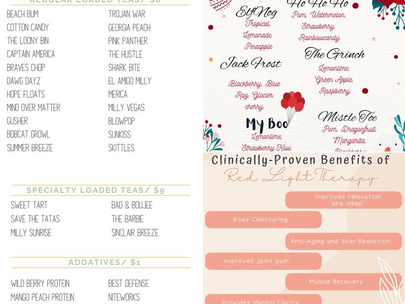 Beyond Bronzed and Smoothie, LLC Menu