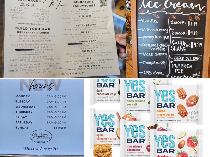 Maybelle's on Main Menu