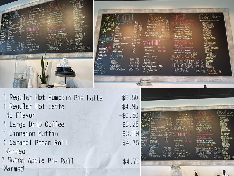 Moxie33 Coffee Co. Menu