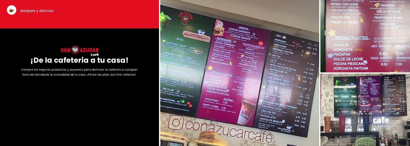 Con Azucar Cafe Menu