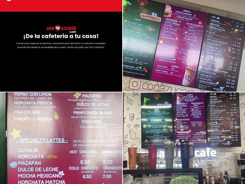 Con Azucar Cafe Menu