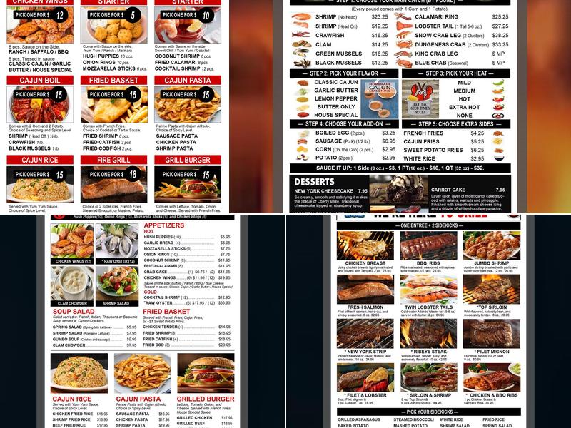 Zesty Steakhouse Menu
