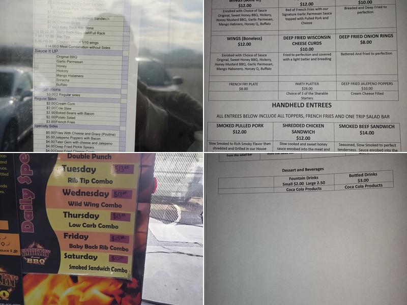 Smokin' Franny's BBQ Weiser Menu