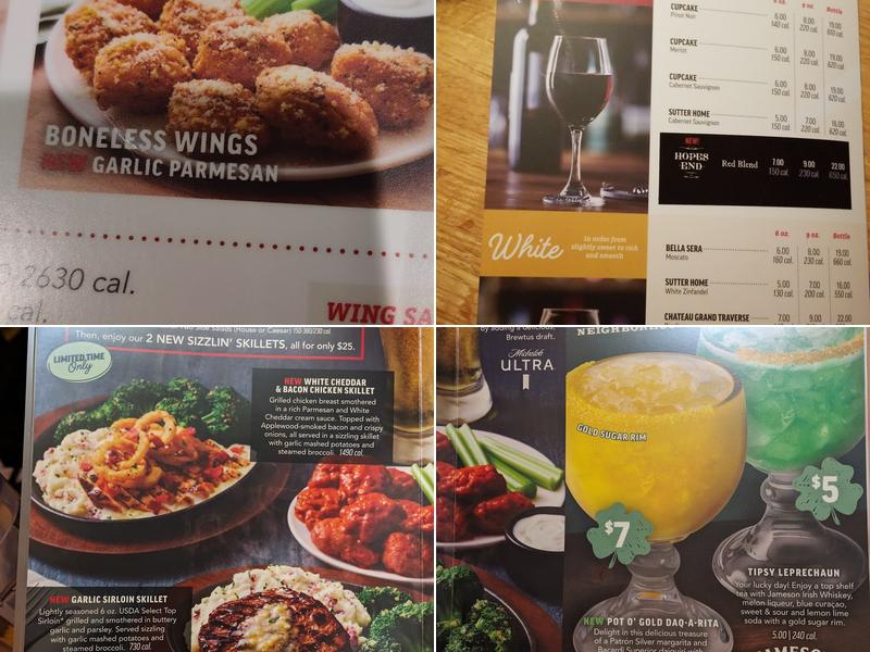 Applebee's Grill + Bar Menu
