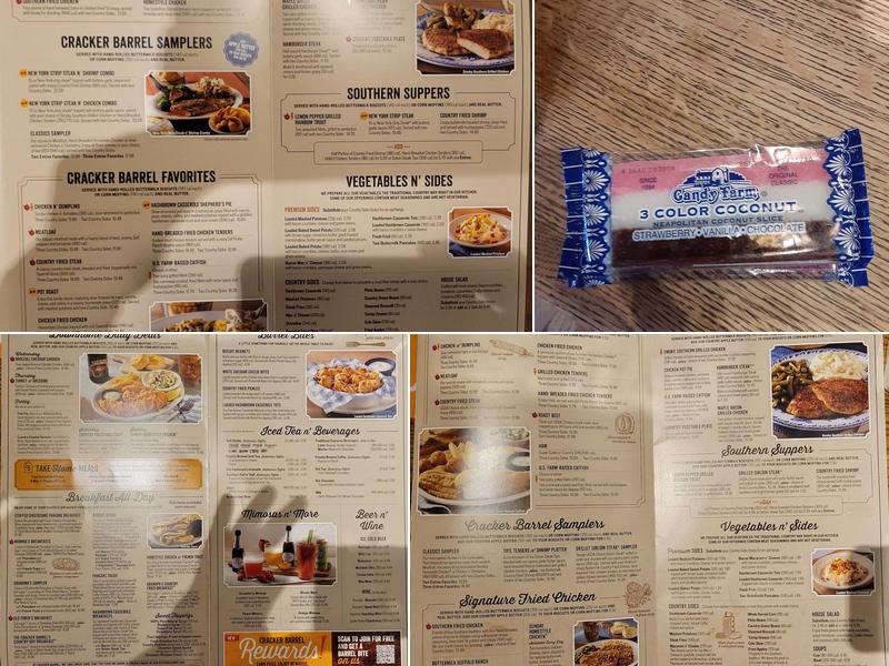 Cracker Barrel Old Country Store Menu