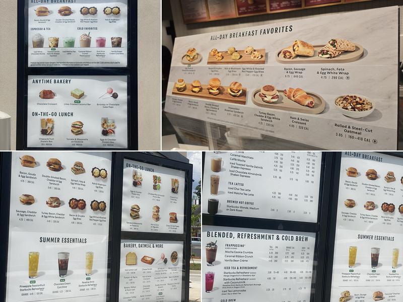 Starbucks Menu