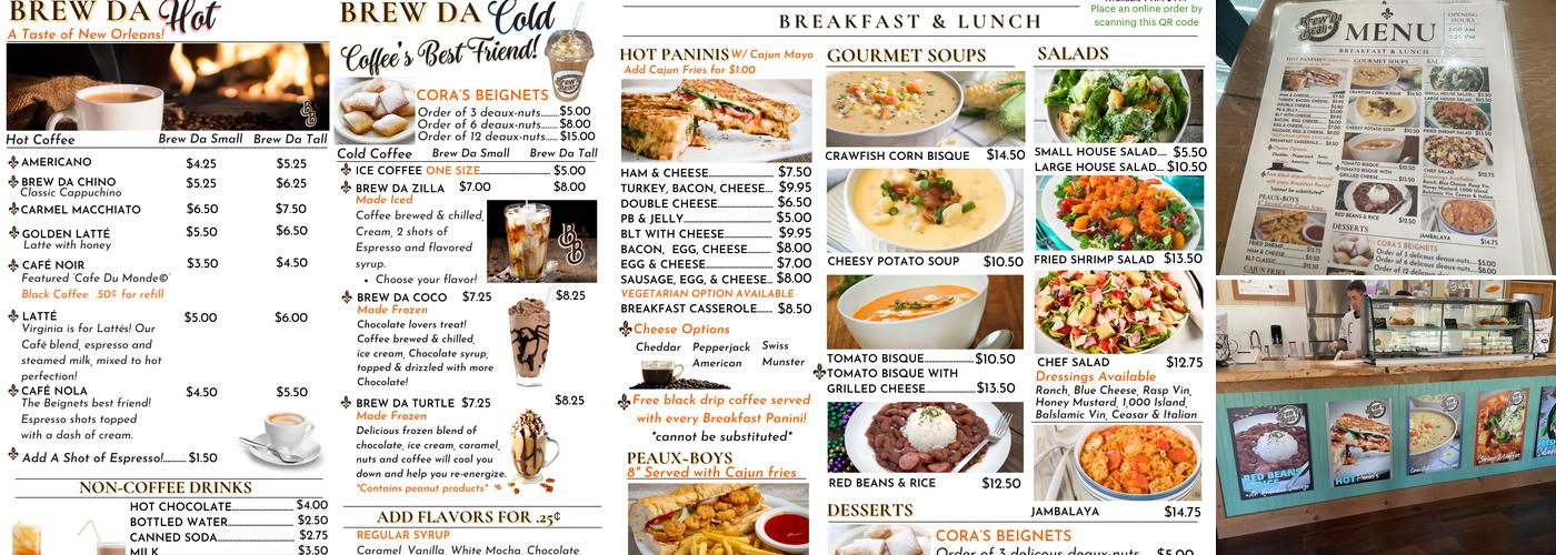 Brew Da Bean Menu