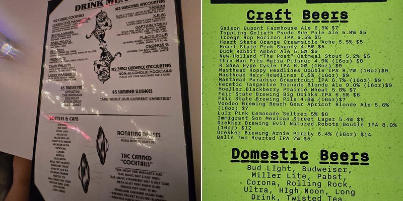 Bar Lucci Menu
