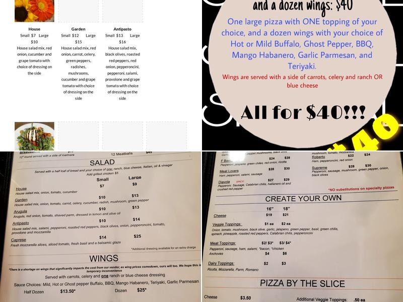 Lina's Pizza Menu