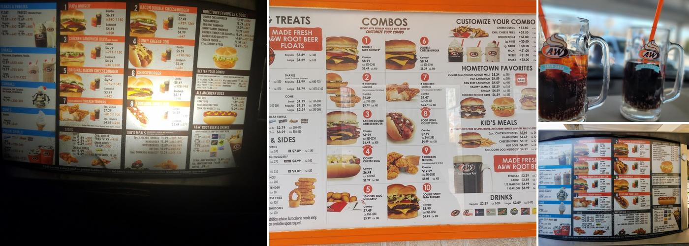 A&W Menu