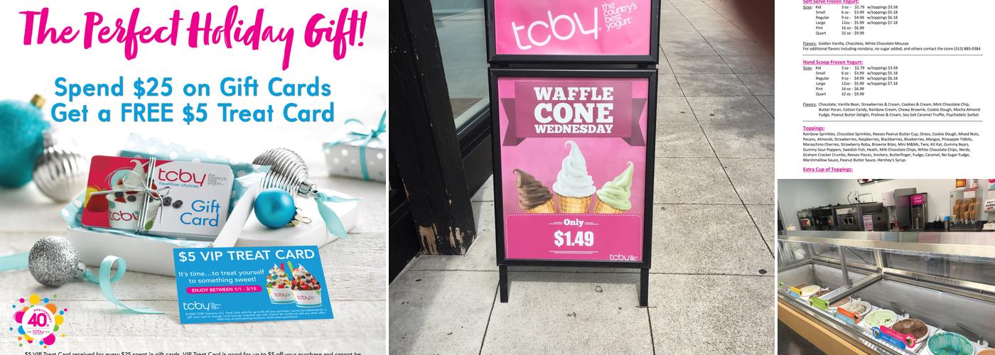 TCBY Menu