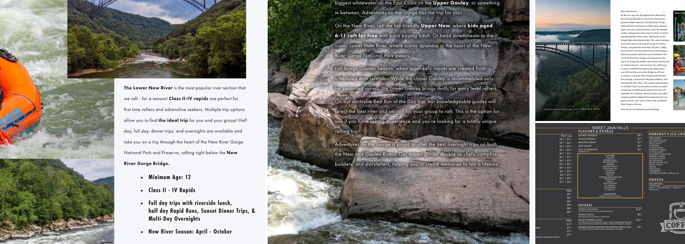 Sweet Java Falls Menu