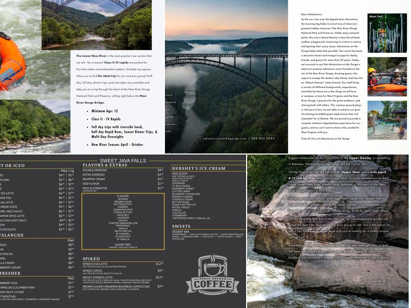 Sweet Java Falls Menu