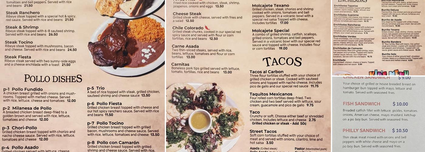 Fiesta Grill Menu