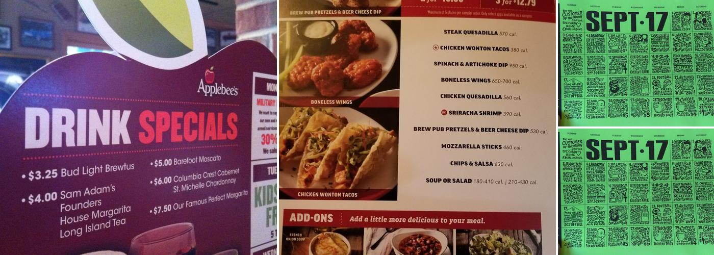 Applebee's Grill + Bar Menu