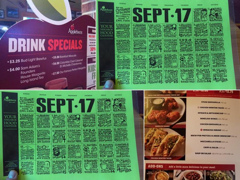 Applebee's Grill + Bar Menu