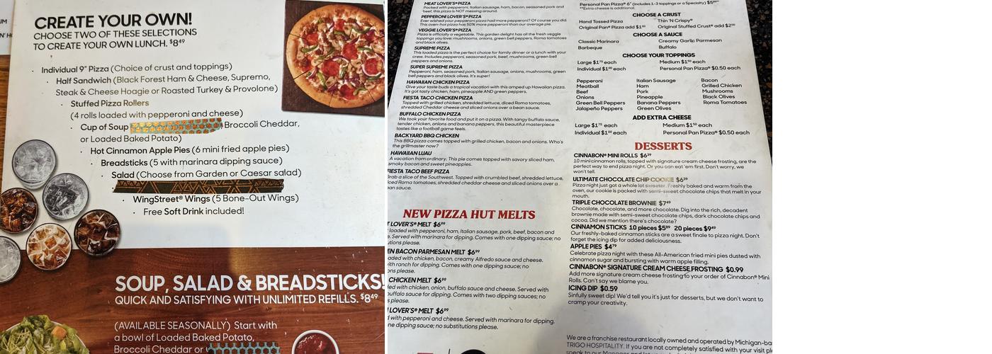 Pizza Hut Menu