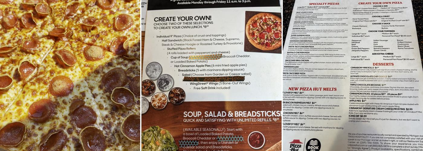 Pizza Hut Menu