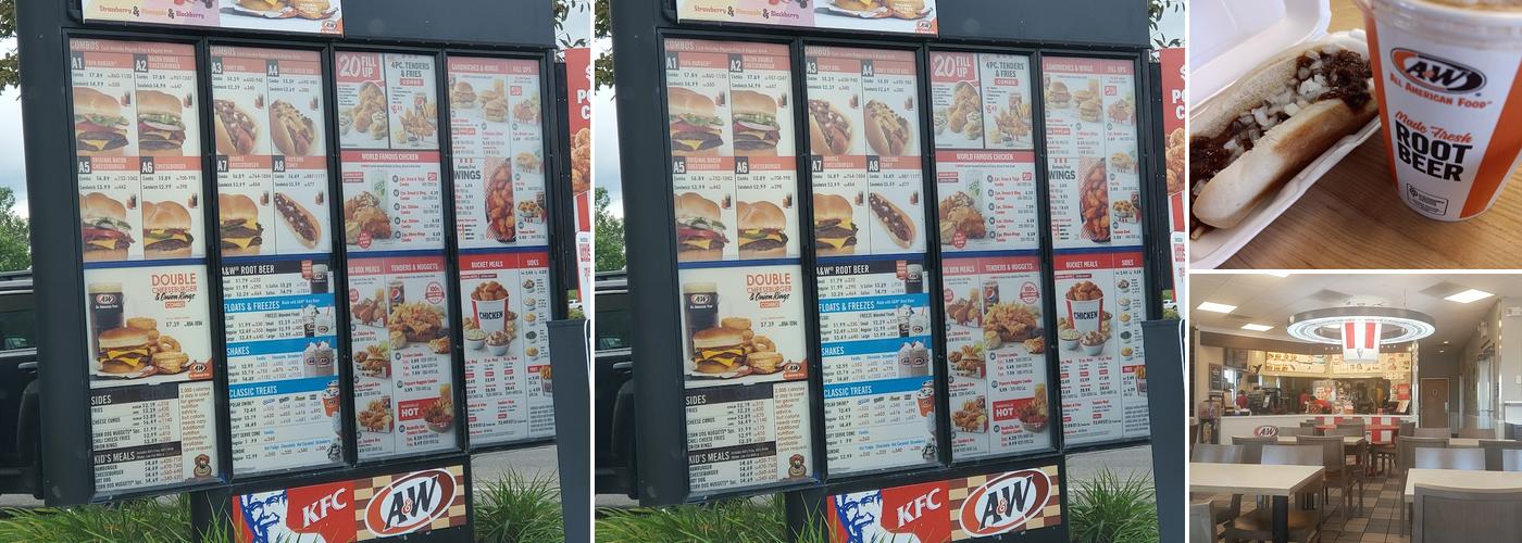 A&W Restaurant Menu