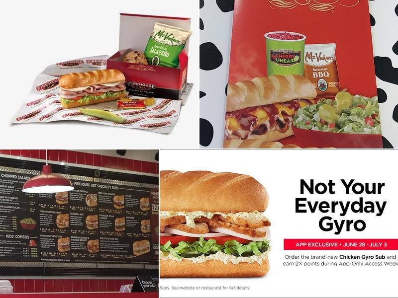 Firehouse Subs Alpine Menu