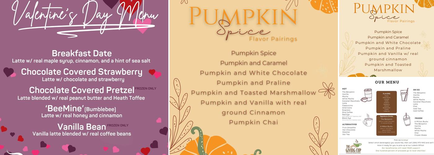 The Giving Cup Menu