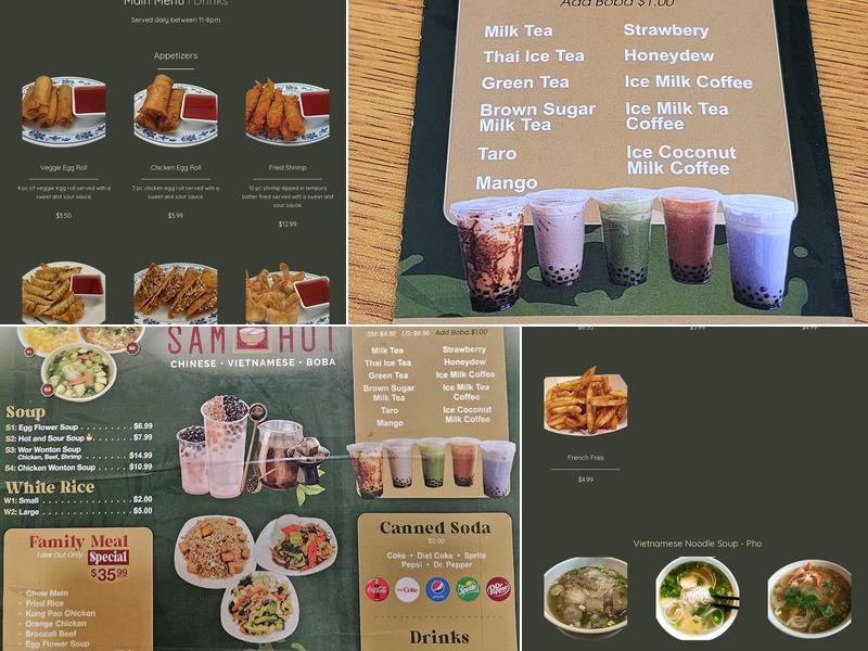 Sam Hut Menu