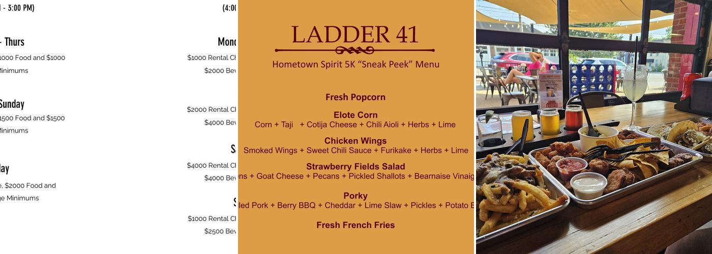 The Lebanon Brewing Company Menu