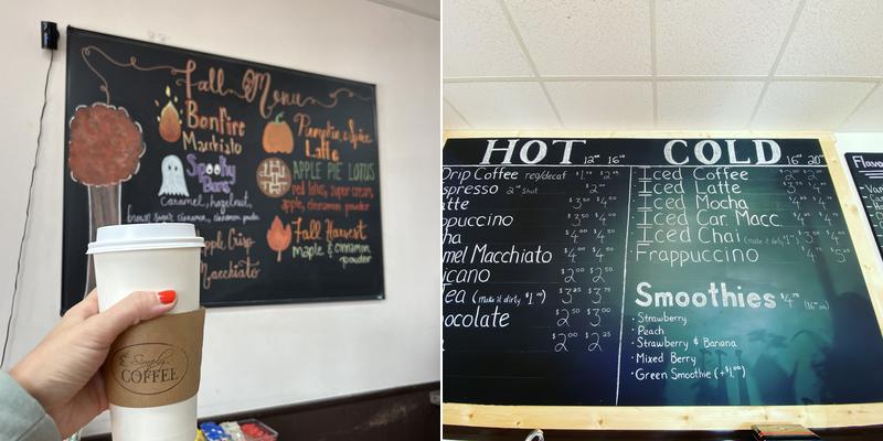 Simply Coffee Menu