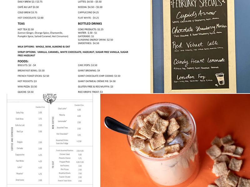 Mission House Cafe Menu